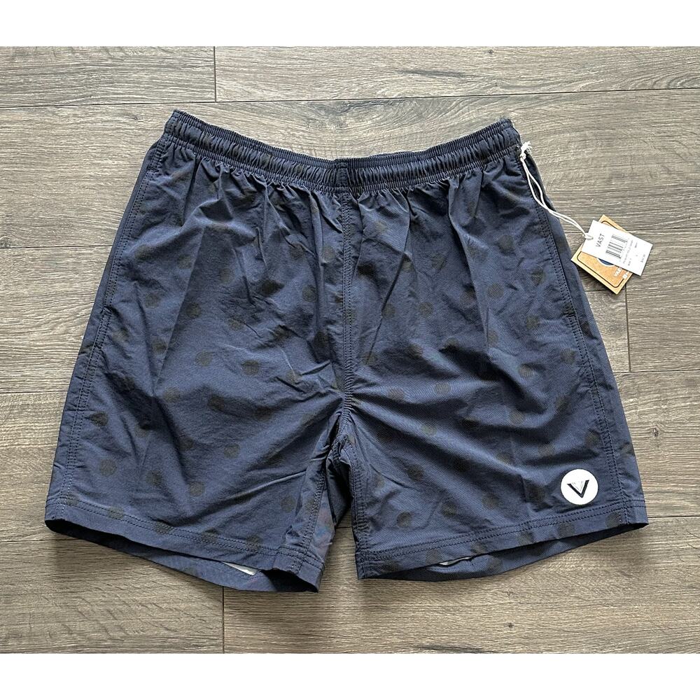 Vast Men Polka Dot Volley Shorts Navy